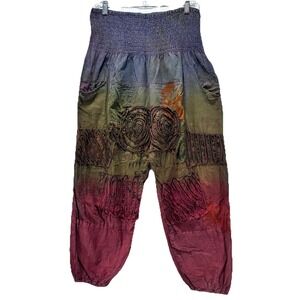 India Batik Balloon Pants‎ Harem Hippie Boho  100% Cotton